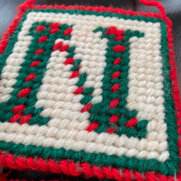 VINTAGE HANDMADE COASTERS NOEL HANGING Plastic Canvas Christmas Red Birds - Picture 6 of 8